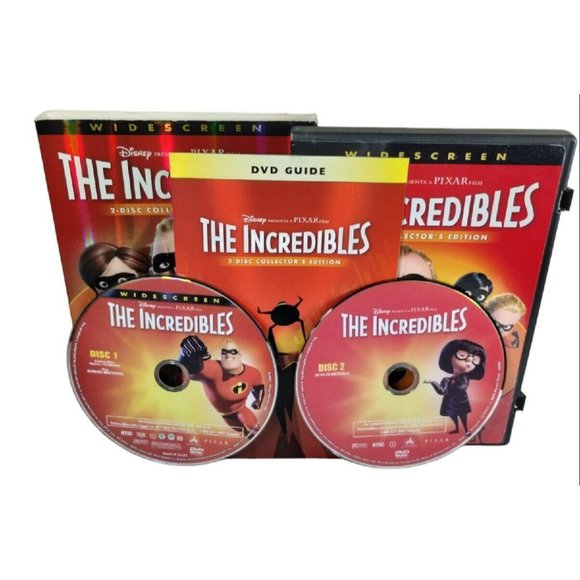 Disney Pixar The Incredibles Widescreen Two Disc Collectors Edition Complete - Picture 1 of 5